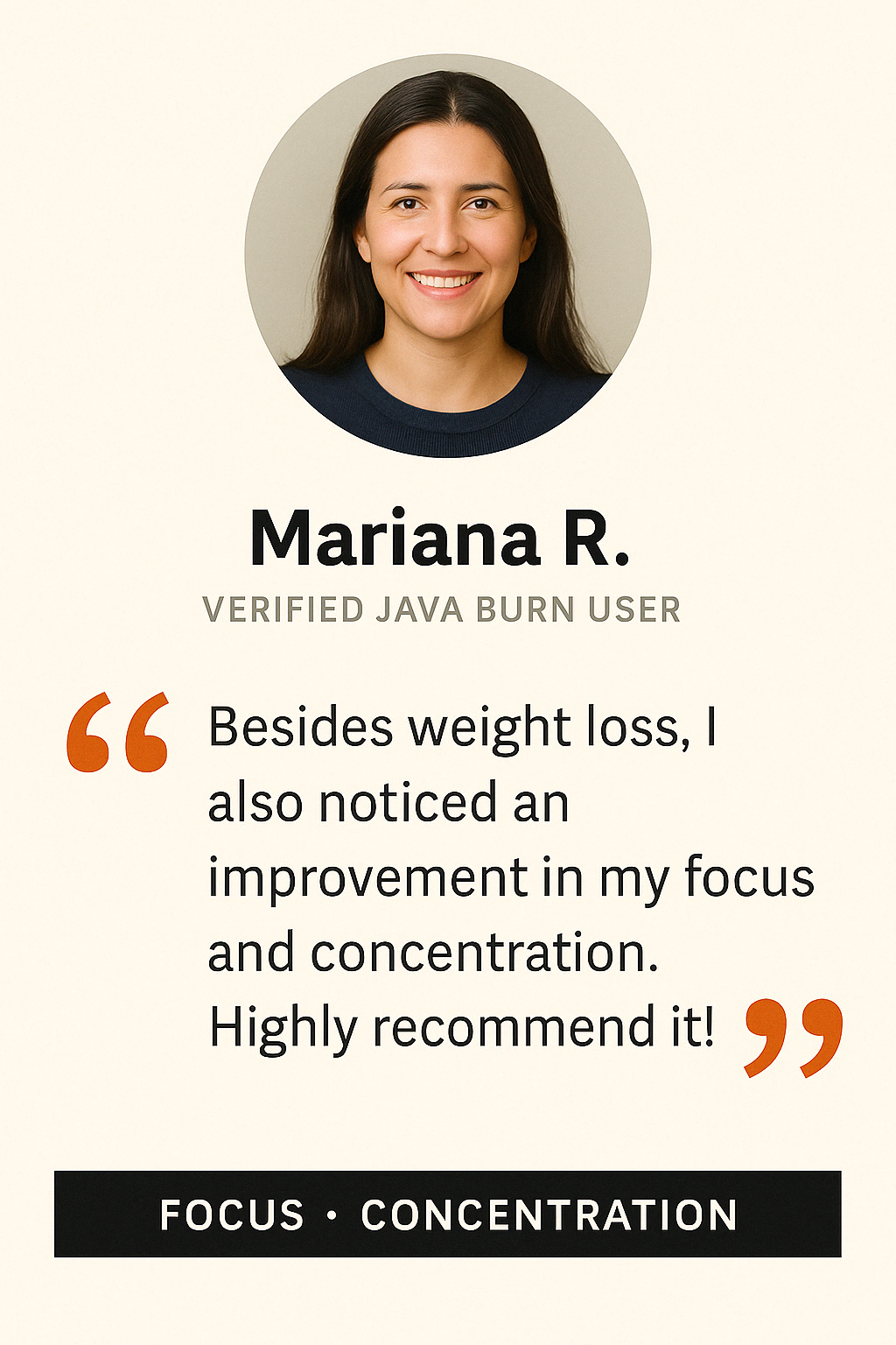Real Testimonials from Java Burn Users - Mariana R