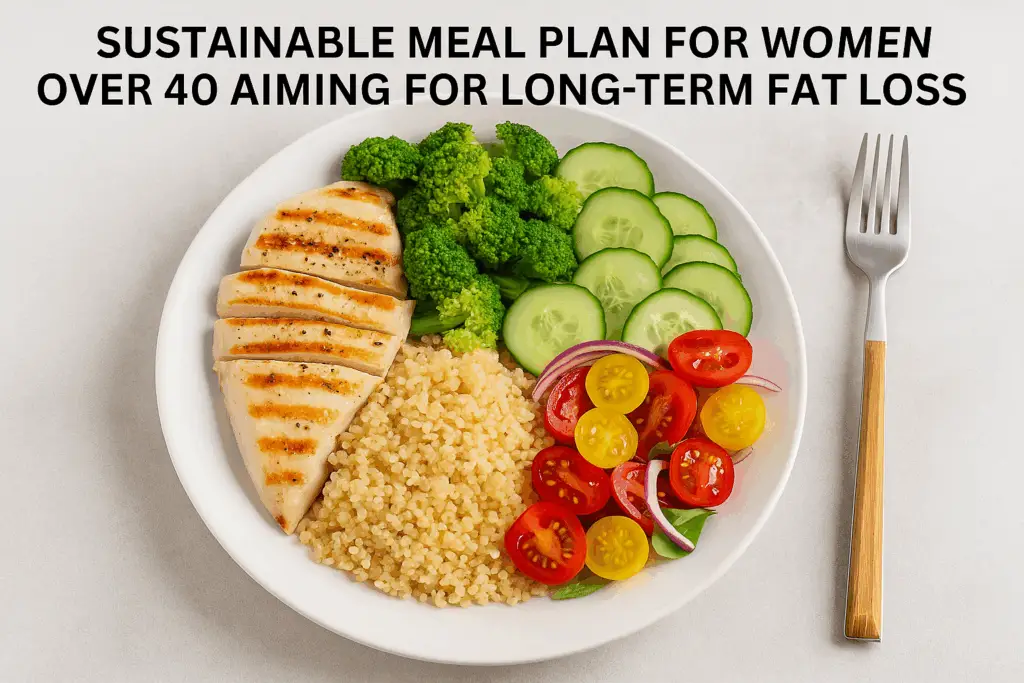 Sustainable meal plan for women over 40 aiming for long-term fat loss
